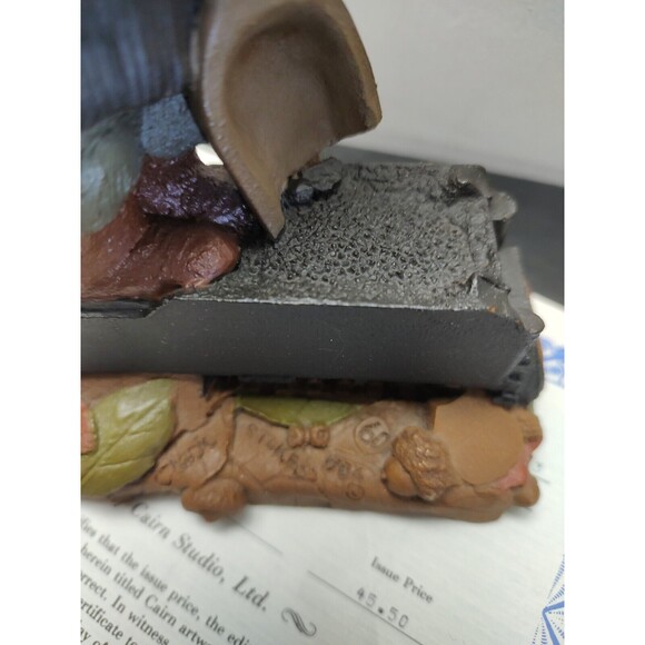 Tom Clark Gnome Cairn Studio Stokes #60  1986 Gnome with Coal Tender Train COA - Picture 11 of 12